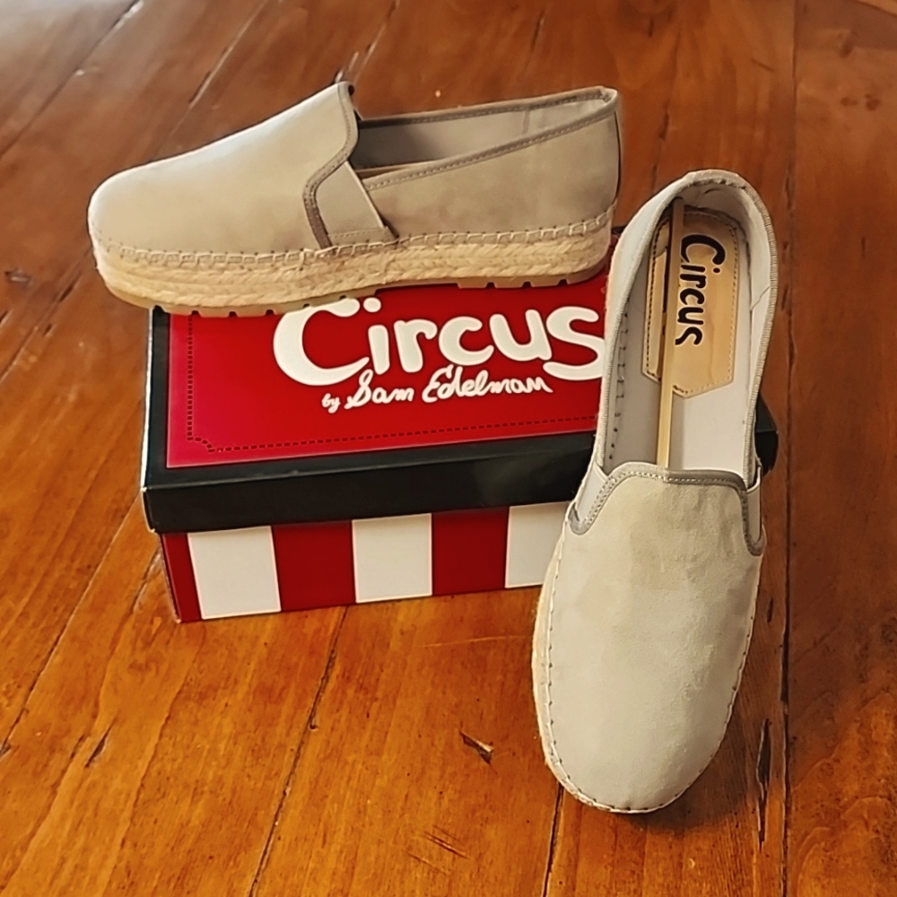 NWT Circus by Sam Edleman Cora Platform Espadrilles Shoes, Putty, Size 11M